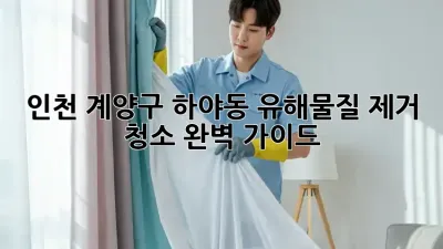 인천 계양구 하야동 유해물질 제거 청소 완벽 가이드